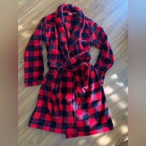 Calvin Klein Red and Black Plaid Robe